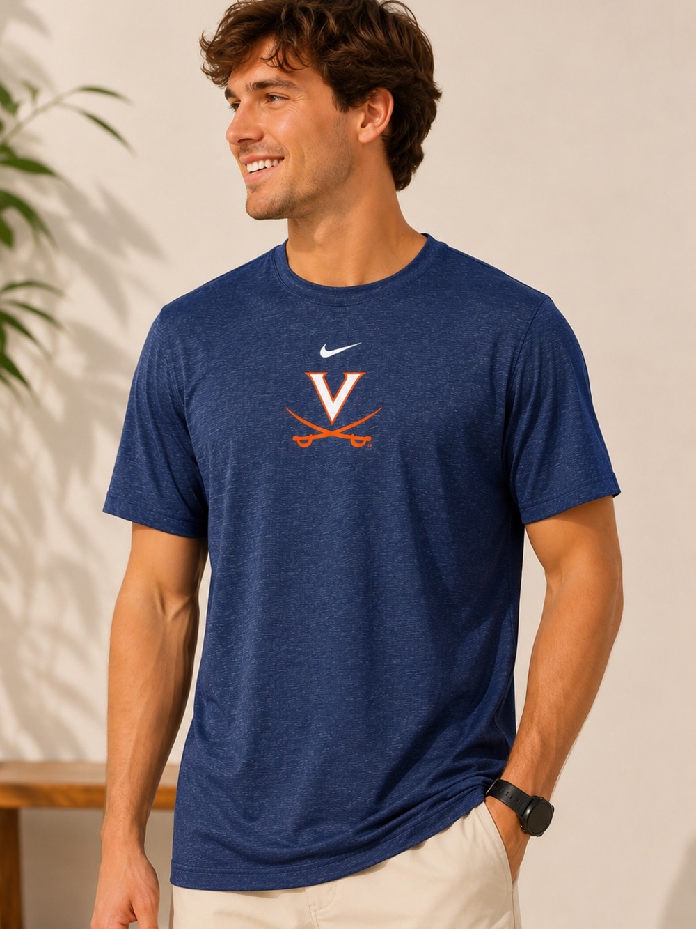 Nike Virginia Cavaliers Dri-FIT Tee Shirt 3XL Navy Performance NCAA NWT